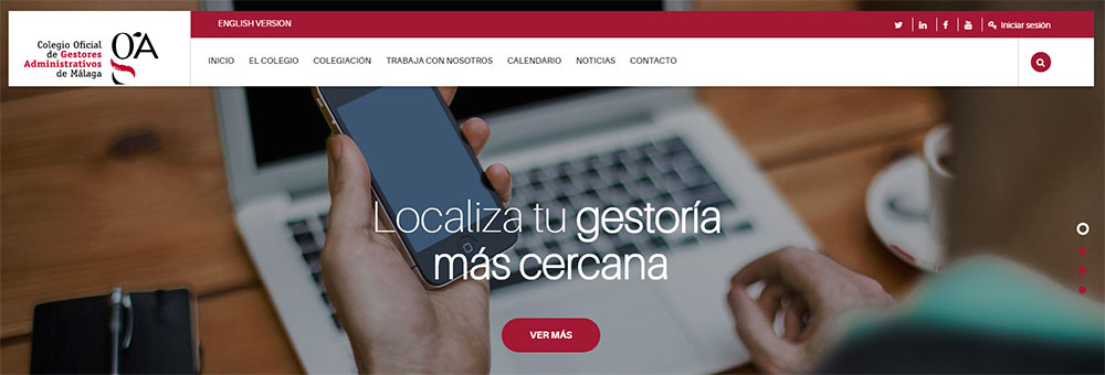El Colegio de Gestores Administrativos de Málaga estrena su nueva web