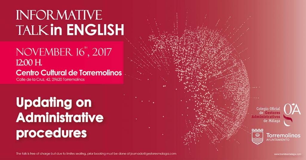 Los gestores administrativos organizan una jornada en inglés para los extranjeros de Torremolinos